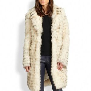 Alice + Olivia Kayla real fur coat
